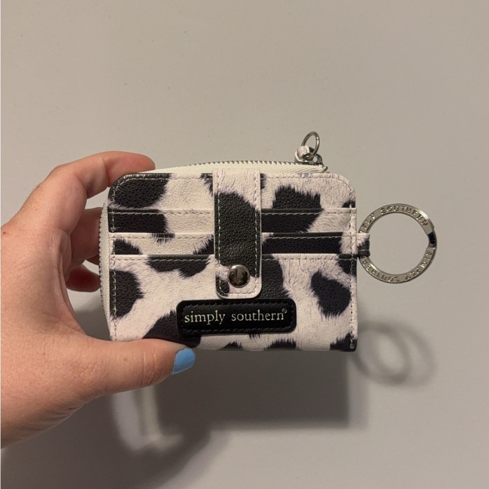 Simply Southern Cow Print Wallet with Keyring